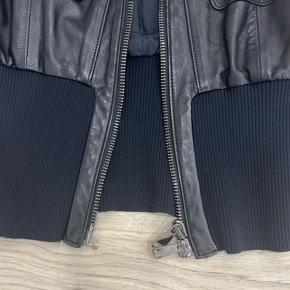 GIULIANA TESO DESIGNER LEATHER JACKET. SIZE 40 which size small. - Picture 5 of 16